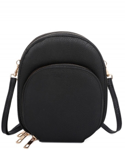 Fashion Oval Shape Crossbody Bag BL004 BLACK
